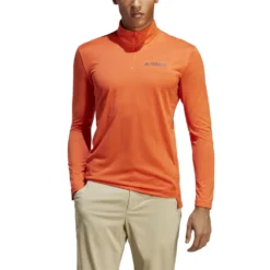 Camiseta De Manga Larga Con 1/2 Cremallera Adidas Terrex Multi 8 Camiseta De Manga Larga Con 1/2 Cremallera Adidas Terrex Multi -Equipo Al Aire Libre adidas hm4018 4 apparel on model front view white