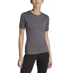 Camiseta De Mujer Adidas Xperior Merino 200 -Equipo Al Aire Libre adidas hz8554 4 apparel on model front view white
