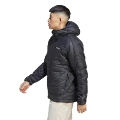 Plumífero Con Capucha Adidas Terrex Multi Insulation -Equipo Al Aire Libre adidas ib4190 6 apparel on model side view white