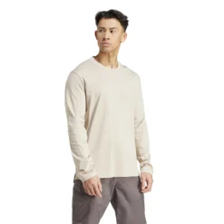 Camiseta De Manga Larga Adidas Terrex Xploric Logo -Equipo Al Aire Libre adidas ik9108 6 apparel on model walking view white