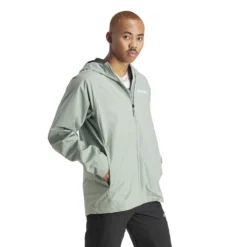 Chaqueta Impermeable Adidas Terrex Multi 2 L Rain.Rdy -Equipo Al Aire Libre adidas in4771 6 apparel on model walking view white